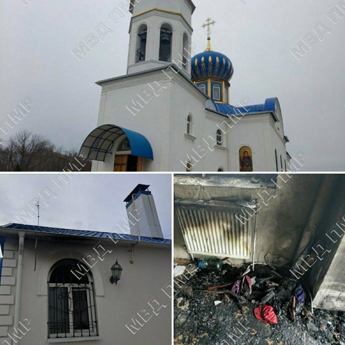 Пожар на территории храма Архангела Михаила Пожар на территории храма Архангела Михаила