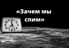 Зачем мы спим Зачем мы спим