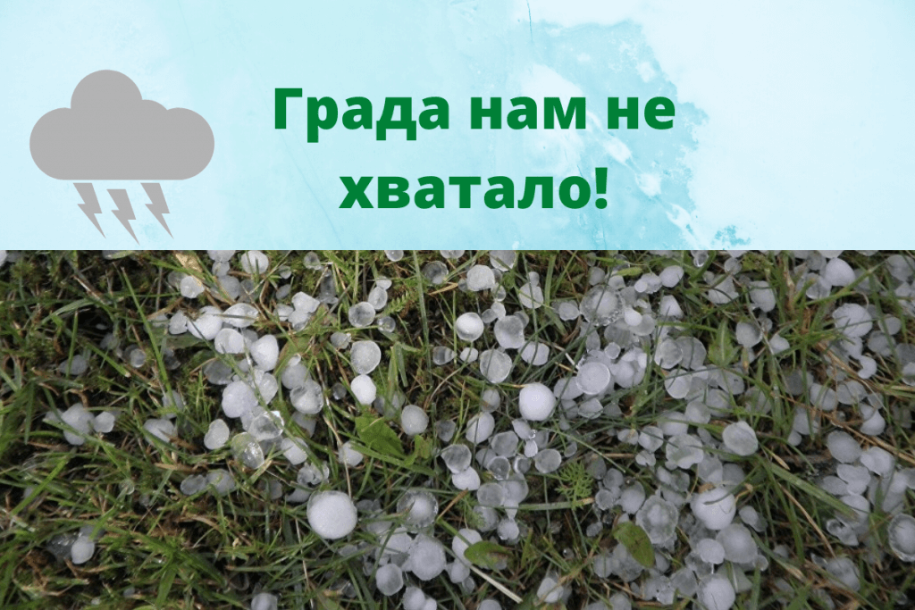 На юге Молдовы 30 апреля прошел дождь с градом.