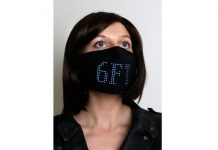 Медицинская маска со встроенным LED-экраном led_matrix_face_mask