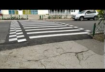 В Рыбнице установили первый приподнятый пешеходный переход