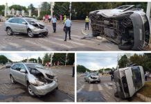 В Тирасполе перевернулась маршрутка с пассажирами В Тирасполе перевернулась маршрутка