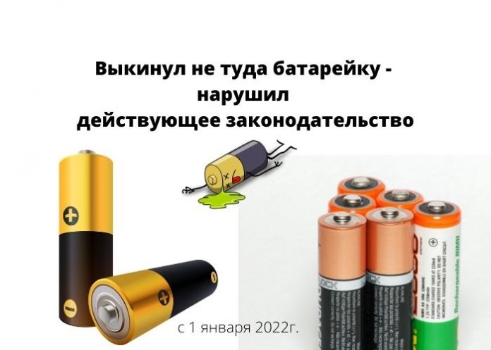 Выкинул не туда батарейку - нарушил действующее законодательство