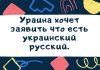 Украина хочет заявить, что есть украинский русский язык украинский русский