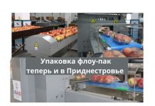 Первое оборудование по упаковке фруктов по технологии «флоу-пак» запущено в Приднестровье Упаковка флоу-пак теперь и в Приднестровье