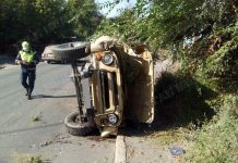 В Рыбнице УАЗик опрокинулся после наезда на сигнальный столбик ДТП с участием УАЗ