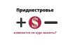 Курсы иностранных валют в апреле 2022 года в Приднестровье