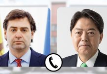 Более 3,5 млн долларов США выделит Япония Молдове для гуманитарных потребностей беженцев с Украины Nicu Popescu și Hayashi Yoshimasa