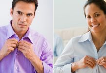 Почему пуговицы на женских рубашках пришиты слева, а на мужских — справа? Почему пуговицы на женских рубашках пришиты слева, а на мужских - справа. Фото с сайта femmie.ru