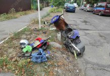 В Тирасполе джип наехал на мопед джип