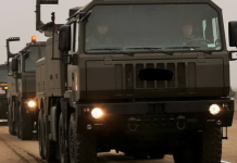 Военные грузовики везли в Молдову имущество для учений грузовики, румынии