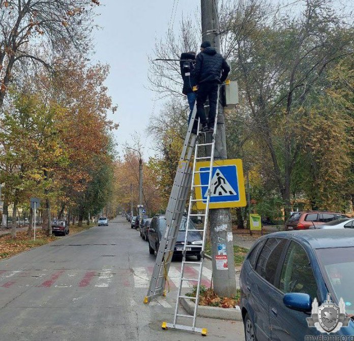 умная зебра пешеходный переход в Тирасполе