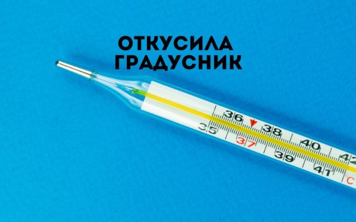 Откусила градусник