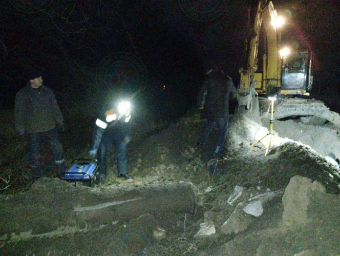 порыв магистральной трассы газопровода