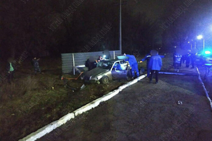 снес остановку. Фото пресс-центр МВД ПМР