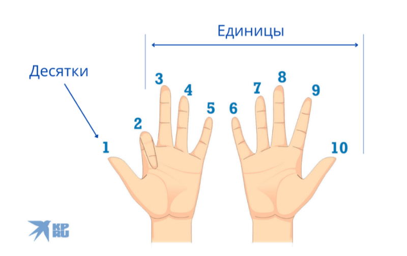 вслух пронумеруйте все пальцы от 1 до 10