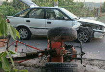 Уснул за рулем и въехал в мотоблок ДТП мотоблок. Фото пресс-центр МВД ПМР