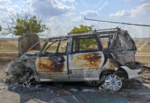 Тирасполь — Малаешты полностью сгорел автомобиль «Рено» Сгорел автомобиль. Фото ГУпЧС