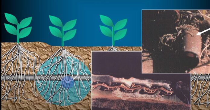 Скриншот из видео подземное капельное орошение