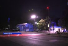 Красная «зебра» против ДТП: пешеходные переходы в Рыбнице подсвечены красная "зебра", пешеходные переходы, светодиоды