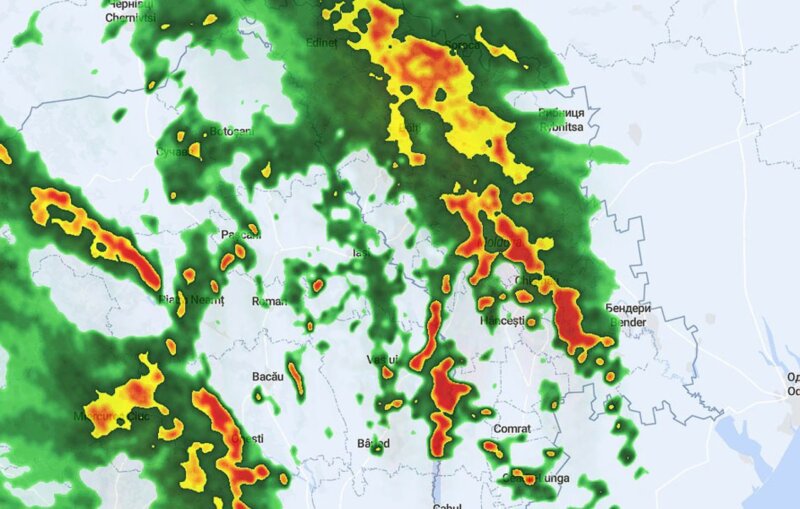 Карта дождей в Молдове 2. Фото с сайта moldova1.md