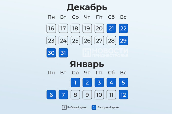 Новогодние выходные. Фото с сайта ИА Новости Приднестровья