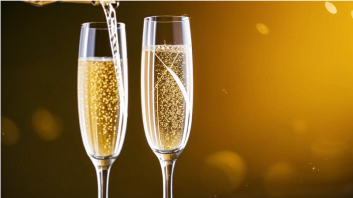 Шампанское. Фото ИИ kandinsky