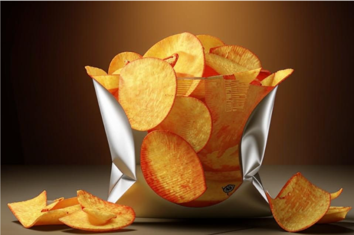 Картофельные чипсы. Фото ИИ kandinsky