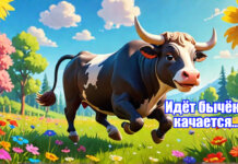 «Идёт бычок, качается» — любимый стих от LIKTV стих, ИИ, идет бычок качается