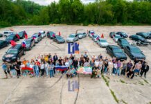 Автофлешмоб Победы: в Рыбнице из машин выстроили «9 Мая» День Победы, 9 Мая, автофлешмоб