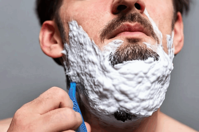 Пена для бритья. Фото ИИ kandinsky Пена для бритья. Фото ИИ kandinsky