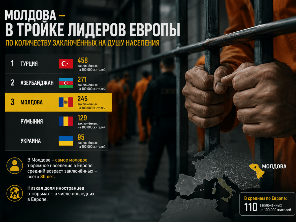 Заключённые в Молдове антирейтинг. Фото ИИ