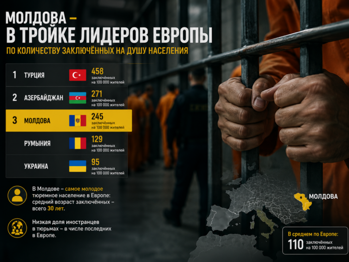 Заключённые в Молдове антирейтинг. Фото ИИ